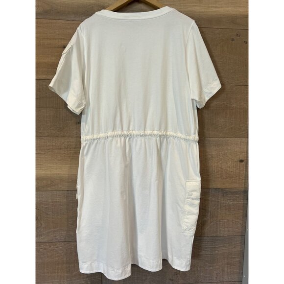 MONCLER white Cotton T-Shirt Dress size XXL - Picture 9 of 12